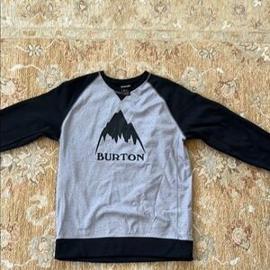 Burton Gray and Black Crewneck Sweatshirt